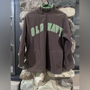 Old Navy Brown and Green Fleece Jacket